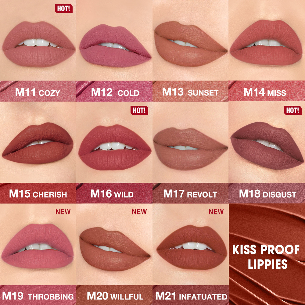 O.TWO.O Misty Kiss Color-Lock Velvet Matte Lipstick